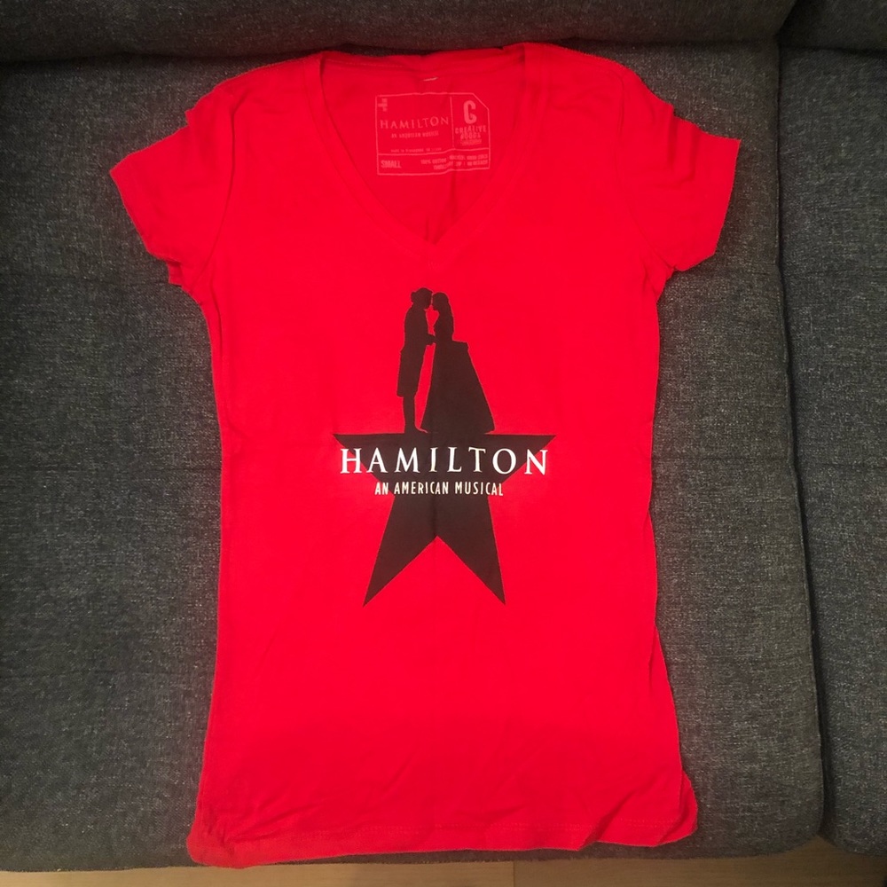Red ‘Hamilton an American musical’ shirt